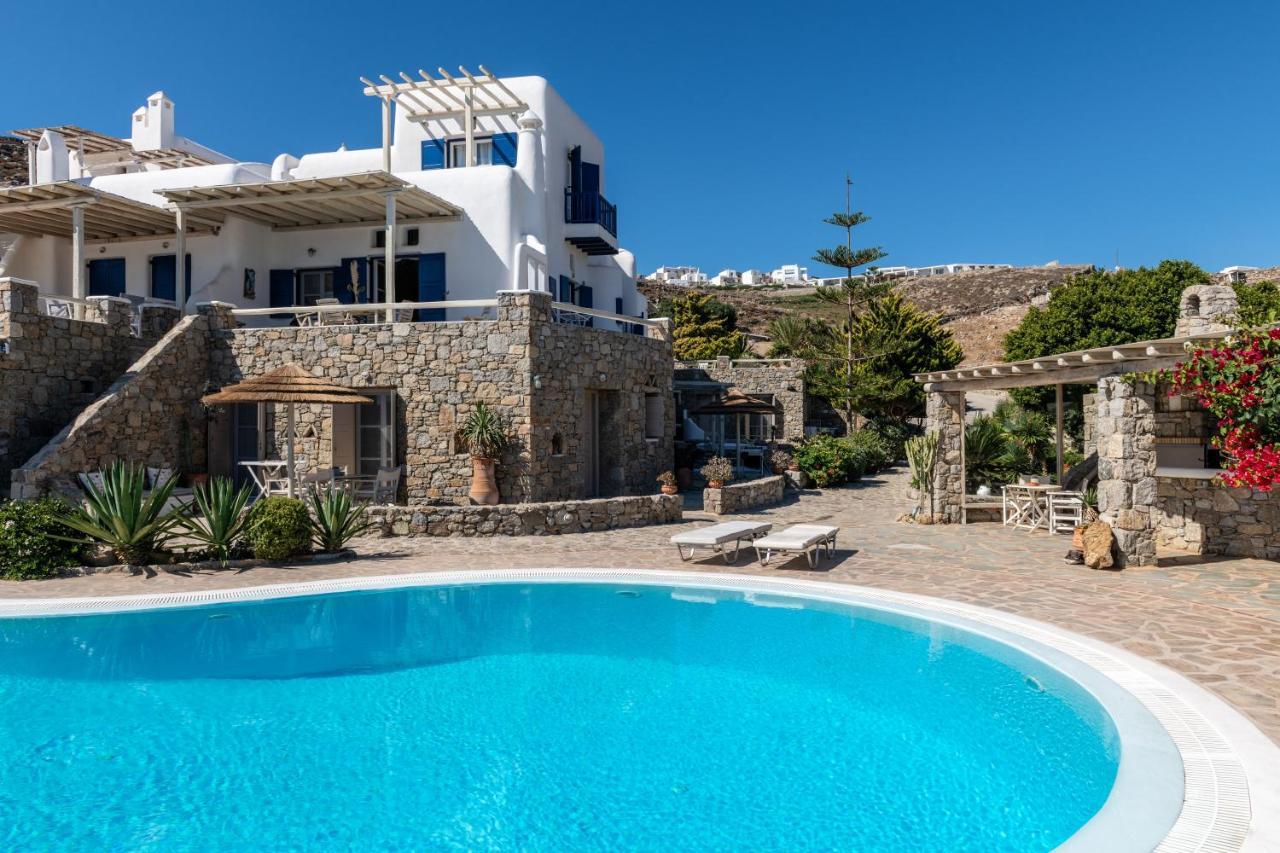Yalos Mykonos Ornos Pouli Private Apartments W Shared Swimming Pool Mykonos Town エクステリア 写真