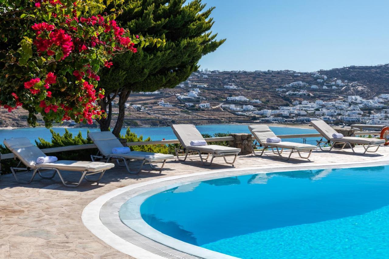 Yalos Mykonos Ornos Pouli Private Apartments W Shared Swimming Pool Mykonos Town エクステリア 写真